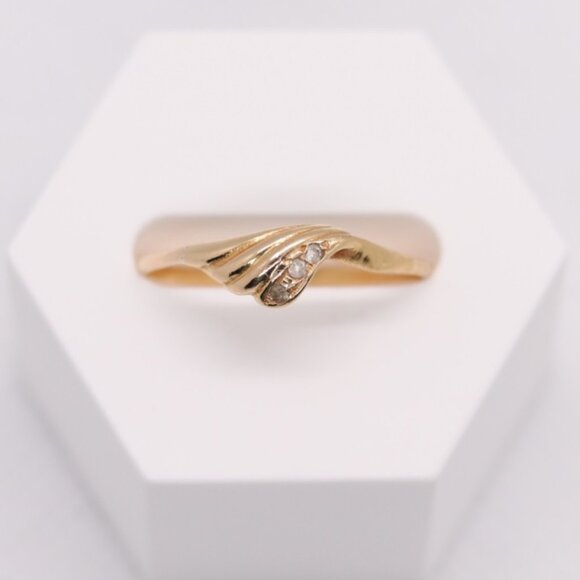 19k Vintage Solid Yellow Gold Ring Portuguese Solid Gold (Purity 800) Size 7.25 - Picture 5 of 9